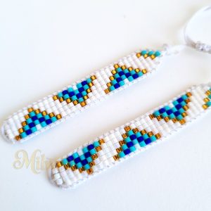 نیم بند مثلثی فیروزه ای AK09