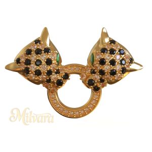 آویز پلنگی نگینی RM02