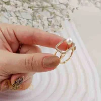 انگشتر حلقه قاب مروارید نامزدی فروش آنلاین