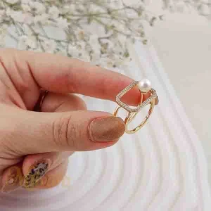 انگشتر حلقه قاب مروارید نامزدی فروش آنلاین