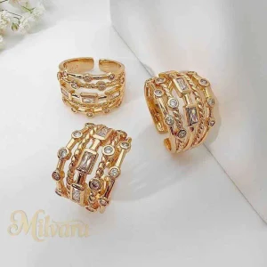 انگشترنگین دار باگت طرح طلا قیمت مناسب آنلاین