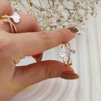 انگشتر صدفی نگین دار نامزدی فروش آنلاین نامزدی